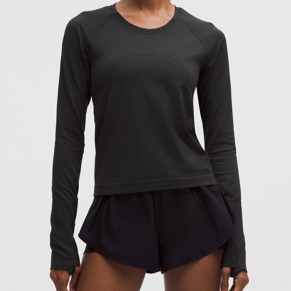 Lululemon Swiftly Tech Long Sleeve Crew Black - Picture 1 of 5